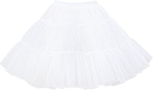 Vlazom نساء تنانير البطن tulle tutu Underskirts chiffon نصف slips fluffy prom skirt skirt s-3xl in Kuwait