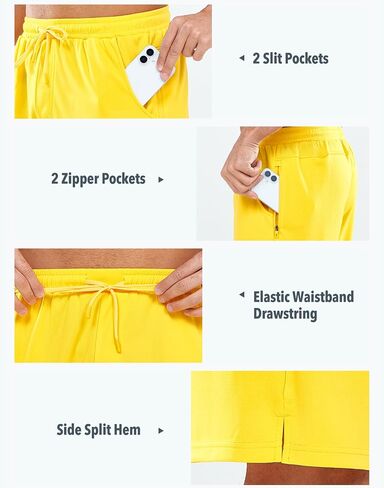 NORTHYARD Men's Athletic Workout Shorts 7'' Gym Running Short Quick Dry Lightweight Tennis Basketball with Zipper Pockets in Saudi Arabia
