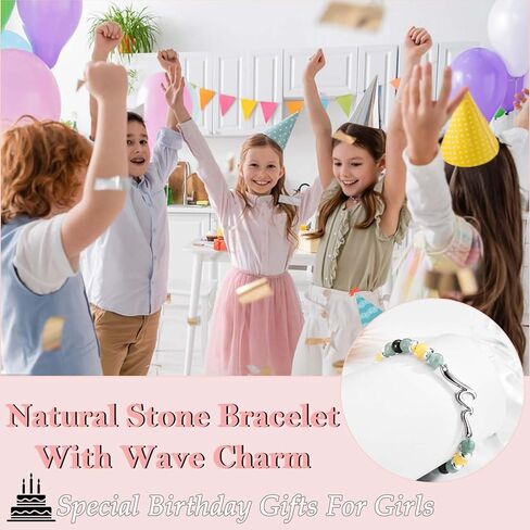 13 14 15 16 17 18 21 Year Old Birthday Gifts for Girls, Wave Birthday Bracelet Gifts with Birthday Card for Teen Girls Her Daughter Granddaughter Niece Friends in Saudi Arabia