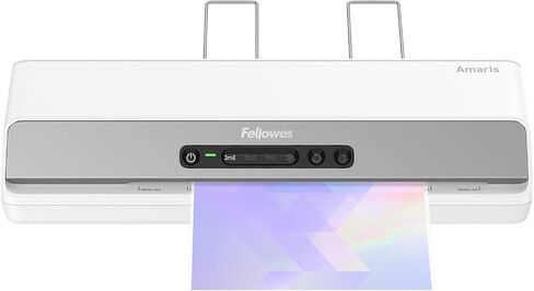 آلة تغليف Fellowes Amaris™ 125، للاستخدام في المدرسة أو المكتب، بعرض 12.5 كحد أقصى، مع 10 أوراق تغليف خالية من المربى in Saudi Arabia
