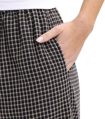 Amazhiyu Women's Cotton Gauze Plaid Plaid مرنة غير رسمية مع جيوب in Kuwait