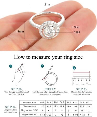 خاتم خطوبة مويسانيت للنساء ، 1.5CT ROULE COT D COLOR VVS1 PRONDEY ANTRIVARY HALO BANDE BANDE ， S925 STERLING SIVAR in Kuwait