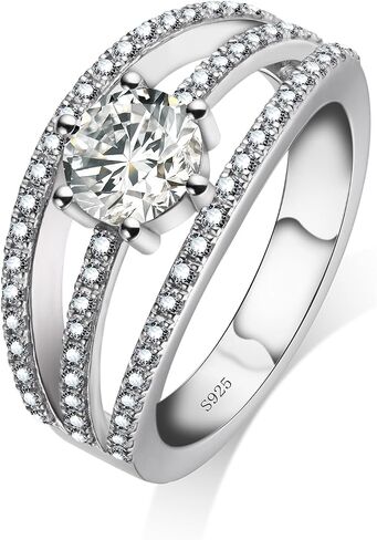 خاتم خطوبة مويسانيت للنساء ، 1.5CT ROULE COT D COLOR VVS1 PRONDEY ANTRIVARY HALO BANDE BANDE ， S925 STERLING SIVAR in Kuwait