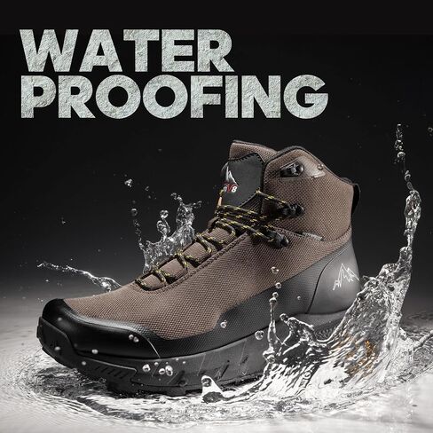Nortiv 8 Men's Mid's Mid Waterproof Boots Outdoor Lightweight Breatable Camping Mountaining Shoes Hydrotrek in Saudi Arabia