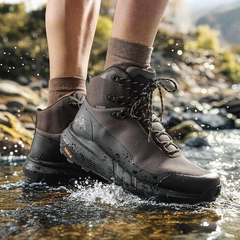 Nortiv 8 Men's Mid's Mid Waterproof Boots Outdoor Lightweight Breatable Camping Mountaining Shoes Hydrotrek in Saudi Arabia