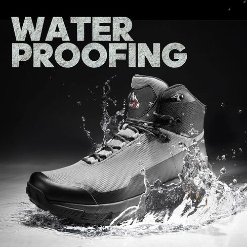 Nortiv 8 Men's Mid's Mid Waterproof Boots Outdoor Lightweight Breatable Camping Mountaining Shoes Hydrotrek in Kuwait