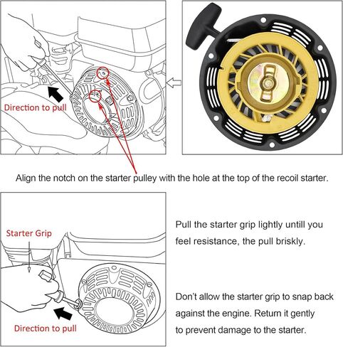 Strongthium Pull Start Recoil Starter Assembly for Predator Rato 212cc 196cc 6.5HP 7HP Go Kart Mini Bike Generators Non Hemi in Saudi Arabia