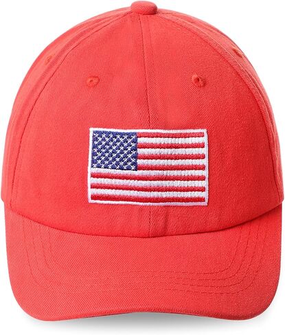 ACTLATI Kids Baseball Cap American Flag Hat for Toddler Boys Girls Cute Embroidered Cotton USA Flag Trucker Hats 3-8 Years in Saudi Arabia