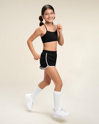 Stelle Girls Sports Bra Training Bra Spaghetti Strap Y Back Bra Yoga Crop Top for Teens Kids in Kuwait