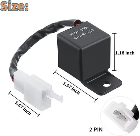 12V Speed Adjustable 2 Pin LED Electronic Flasher Relay Fix for Motorcycle and Car Turn Signal & Hazard Warn Light Bulbs Hyper Flash Relay in Kuwait