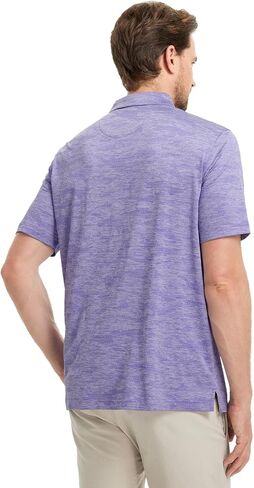 M MAELREG Golf Shirts for Men Short Sleeve Heather Jacquard Textured Stretch Moisture Wicking Performance Mens Polo Shirts in Saudi Arabia