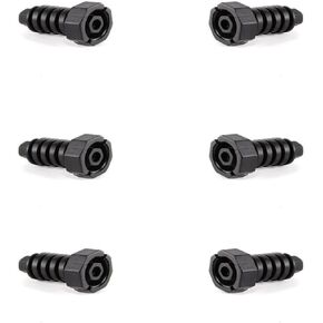 For BMW E36 E63 E64 Z3 Adjusting Screw Black Headlight Repair 63121387026 6 PCS