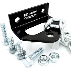 Universal Tow Hitch 1/4"(6mm) Thick Heavy Duty Steel Fits Exmark Lazer-Z Next LazerZ X Series, Toro ZMaster Hustler Super Z FasTrak Sport X One ZR7 Z4 Mini Z ATZ Zero Turn Mower, Hardware Included