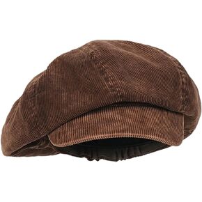 Womens Beret Newsboy Hat French Corduroy Cap Classic Autumn Winter Visor Bert Hat Solid Color Cabbie Cap 2025
