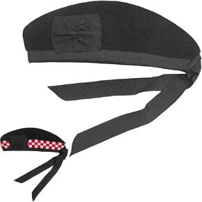 Glengarry kilt Cap التقليدية الاسكتلندية الصوفية الصوفية والتصميم العادي ، مثالي لارتداء المرتفعات ، والمناسبات الخاصة