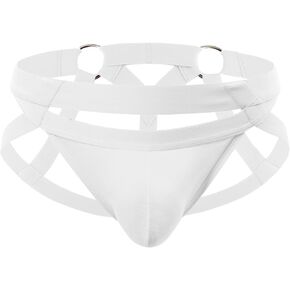 FYMNSI Men’s Sexy Bandage G-String Bulge Pouch Briefs Thong T-Back Strap Bikini Underwear Sleepwear Lingerie Underpants