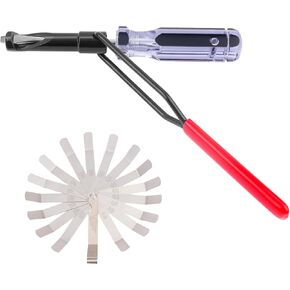 Valve Adjustment Tool for 10mm Jam Nut,with Angled Feeler Gauge, Slotted Valve Adjusting Stud,Valve Lash Adjustment Tool for Honda,Toyota,Nissan and Other Japanese Car Engines/Black Version