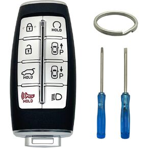 حالة مفتاح ذكي FOB SHELL تناسب Hyundai Genesis GV80 GV90 G70 G80 G90 GV70 COYLING ENTRY CARE COLLE (8 زر ب)