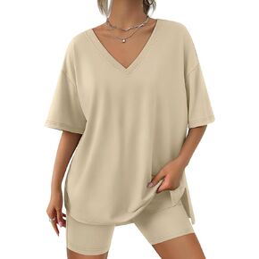 Trendy Queen Womens Two Piece Lounge Sets Summer Outfits 2025 Spring Fashion Vacation Tops Shorts Matching Tracksuits