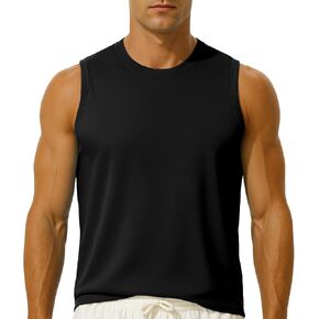 AIMPACT Mens Workout Tank Tops Dry Fit Gym Bodybuilding Running Sleeveless Muscle Shirts for Summer Sun Protection