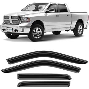 Clim Art in-channel حراس المطر المتين بشكل لا يصدق لـ GMC Sierra 2500HD/3500HD 2020-2025 CREW CAB ، انحرافات النافذة الأصلية ، أحجار نافذة تنفيس ، تنحرف في تنفيس ، 4 أجزاء. - 620265