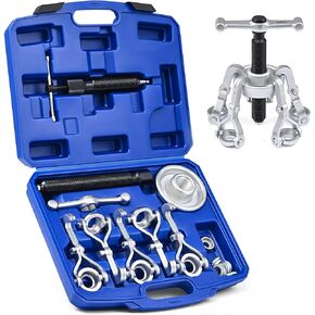 Orion Motor Tech Tech Hight Duty Hub Puller Kit ، أداة إزالة محور العجلات مع خطافات قابلة للتعديل ، مسجلة أسطوانة كبيرة الفرامل مع ذاكرة الوصول العشوائي الهيدروليكية ، مجموعة مستحضرات مركزية للسيارات شاحنات كبيرة