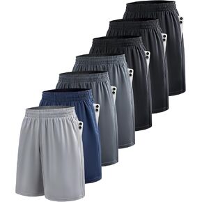 Balennz 7 Pack Mens Formball Shorts with Mobicets Mens Shorts Athletic Gym Stryout Running Quick Dry Activewear