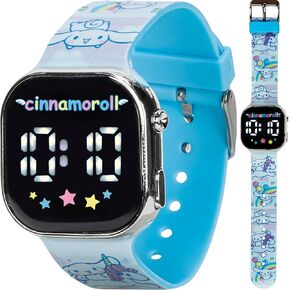 Cinnamoroll Kids Watch – LED Display, Square Case, Adjustable Plastic Strap, Collectible Tin – Perfect for Girls Who Love Cute Characters