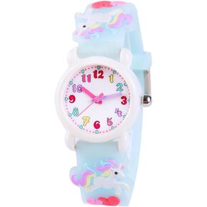 Venhoo Kids يشاهد 3D Cartoon Cartoon Cartoon Pracking Silicone Children Toddler Wrist Watches Time Time Teacher Higds for 3-10 Ages Boys Little Child-Oniverse ...
