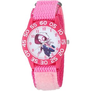 Marvel Kids' Plastic Time Teacher Analog Quartz Nylon Strap Watch
