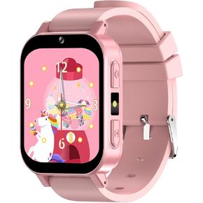 Kids Smart Watch Toys with 30 Games Alarm Camera Video Recorder Music Calculator Calendar Flashlight Stopwatch Pedometer Gift Toys for 3-12 Years Old Boys and Girls, Pink