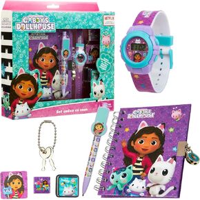 Gabby's Dollhouse Kids Watch and Accessories Set - Fun and Colourful Digital Watch - Cute Girls Gifts