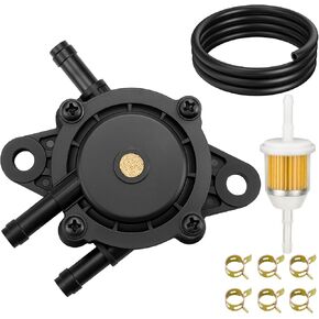 Fuel Pump with Filter and Fuel Line Hose for Kohler 17HP-25 HP Briggs and Stratton 808656 808492 John Deere Cub Cadet Kawasaki Yamaha Golf Cart Lawn Mower