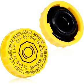 2 PCS Brake Fluid Cap, Brake Master Cylinder Reservoir Cap Replacement OEM 4683656AB 5014518AA for Jeep Wrangler 2001-2017, Dodge Journey 2009-2020, Ram 1500 2500 3500