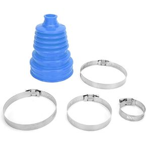 Universal Silicone CV Axle Boot Dust Cover Ball Head Clamp Kit (Black)