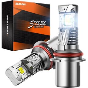 SEALIGHT 9008/H13 Fog Lamps 60000LM for ATVs & Powersports, 2025 Version, 9×Brightness S7S Series Wireless H13 Fog Bulbs 1:1 Real Size 10 Years Lifespan- Pack of 2