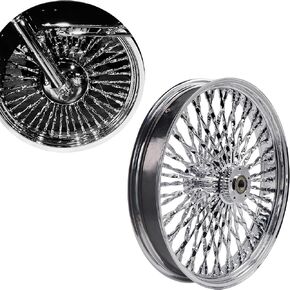 21 * 3.5'' 52 Stainless Steel Spokes Front Dual Wheels W/ABS Bearing for 2008-up Touring 21 Inch Harley Wheels and Rims Updating-2135FD-25TW-CCC（ABS)