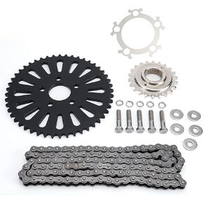 Mokitdora Sportster Belt to Chain Drive Transmission Sprocketing Kit For Harley 22 48 Teath 1995-1999 XL Iron Roadster 1200 883