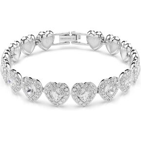 Swarovski Ariana Grande Bracelets Jewelry Collection, Clear Crystal & Pearls, Rhodium Finish