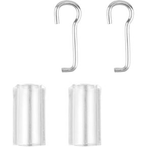 4pcs Wand Wire and Sleeve Collar, Hook Window Headrails Horizontal Blind Repair Parts Mini Blinds Wand Replacement Blinds Accessories Parts Blind Wand Replacement Set for Shutters