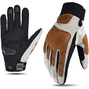 Black Brown Adult Race Motorcycle Gloves Summer Non-Slip Wear-Resistant Breathable Motocross, ATV, MX, UTV, BMX, Off-Road Bicycle Climbing Gloves