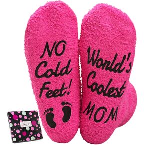 Mothers Day Gifts for Mom Wife Grandma, Funny Best Moms Fuzzy Slipper Socks Gift Ideas for Women Birthday