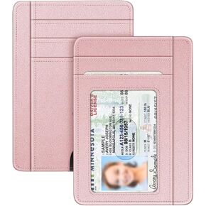 Fintie Slim Minimalist Pocket Pocket Wallet ، RFID CORPOCING CARTER CARTER CARTERS مع نافذة معرف للرجال (أسود)
