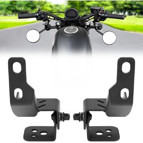 KEMIMOTO Adjustable Angle Motorcycle Rearview Mirror Down Bracket Universal Fits M8/M6/M10 Handlebar Side Mirror Bracket Mount Compatible with Rebel CMX 500 300 Cruiser Sportster Iron 883 Vulcan
