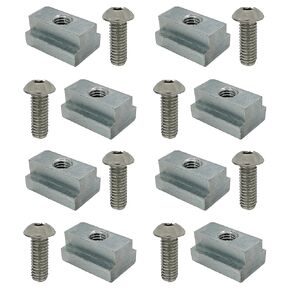 Truck Bed Deck Rail T Slot Nut Screw Kit Compatible with Toyota Tacoma & Tundra (8 Pack)