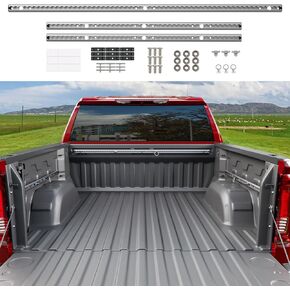 5.82FT Side Trail Rail System Compatible with 19-25 Chevy Silverado Truck Bed Rail System GMC Sierra 1500 Tie Down Rail Replacement for 2019-2025 Chevy Silverado Accessories (Side Trail Rail) in Kuwait