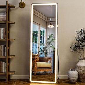 Glsland LED مرآة كاملة الطول - 56 "× 20" الطول الكامل مع مرآة خفيفة مع الضوء لغرفة النوم/عباء