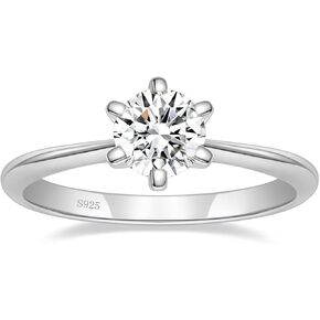 1.2 CT Moissanite Engagement Rings for Women D Color VVS1 Clarity 925 Sterling Silver Round Cut Halo Moissanite Wedding Promise Band Rings Size 4-10