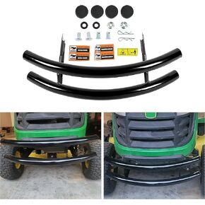 ECOTRIC Front Bumper Brush Guard Compatible with John Deere 100 Series 102 115 125 135 145 155C 190C D100 D110-D170 L100 L105 L107 LA175 G110 X110 X120 X125 Lawn Mower Garden Tractor