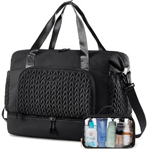 Lovevook Travel Duffle Bag Bag Bag ، أكياس أسبوعية مبطن للنساء بين عشية وضحاها ، حقيبة المستشفى لتوصيل النساء ، وسفر السفر الشخصي على حقيبة للطائرات